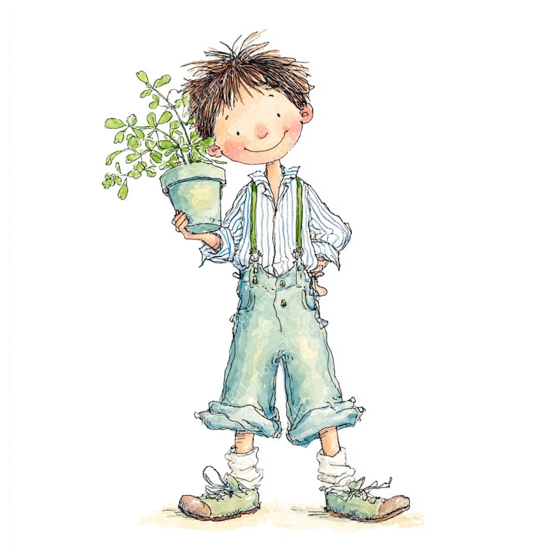 Late Spring Characters Names Quirky Whimsical Spring Characters JPG Clipart Cute Storybook ...