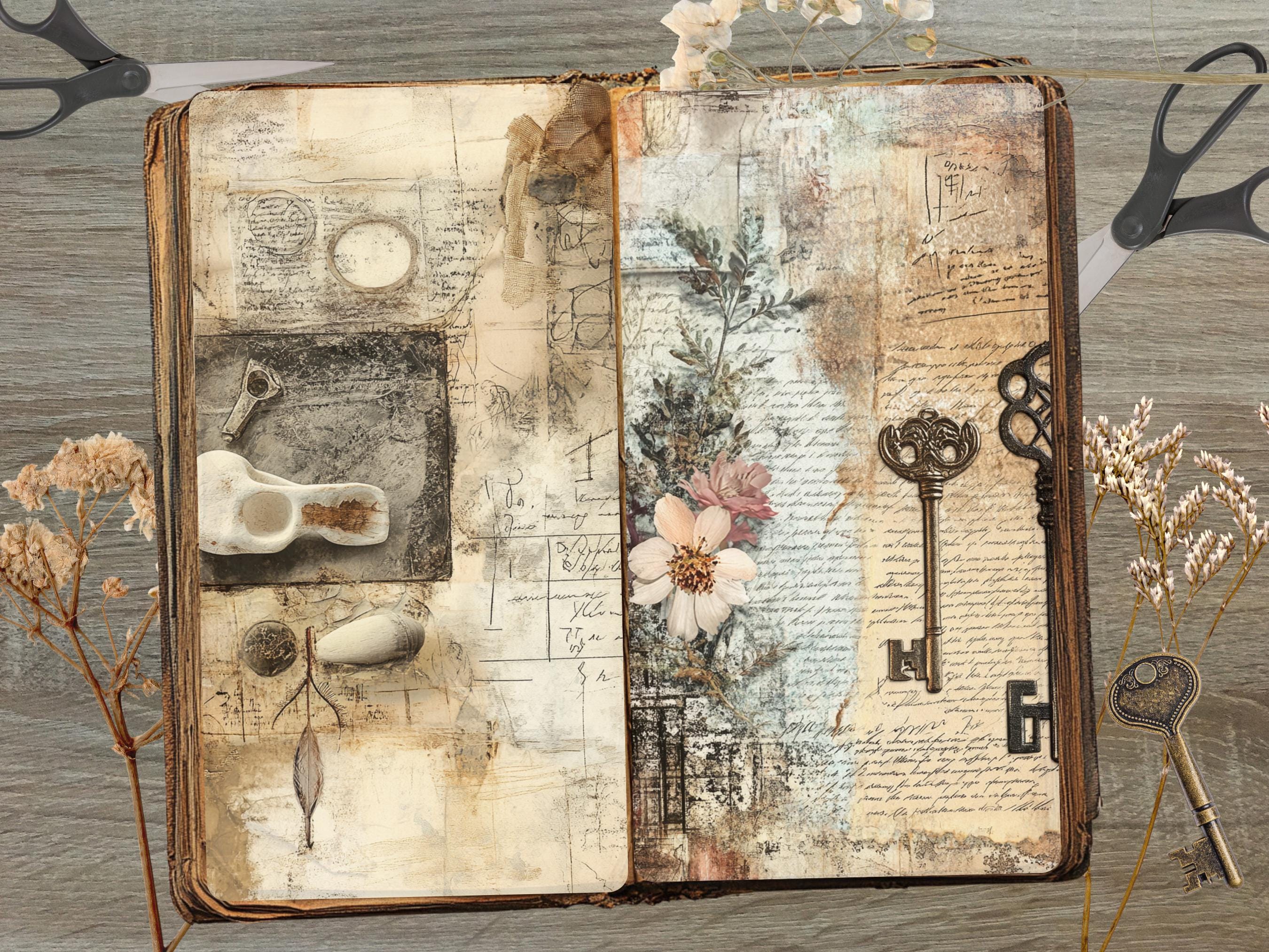 Gothic Halloween Junk Journal Pages Dark Grunge Ephemera Printable ...