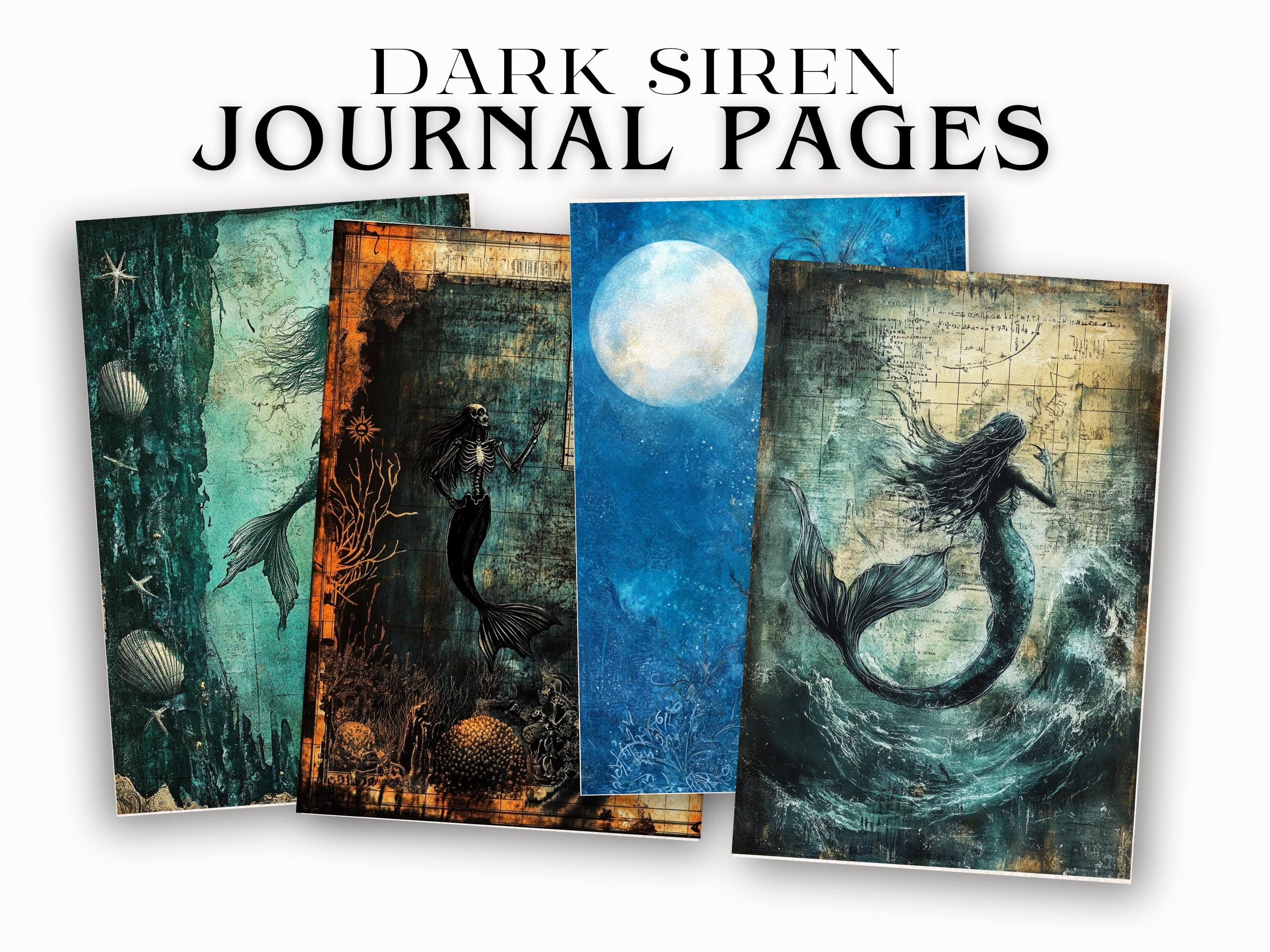 Dark Siren Junk Journal Pages Gothic Mermaid Magical Ocean Fantasy ...