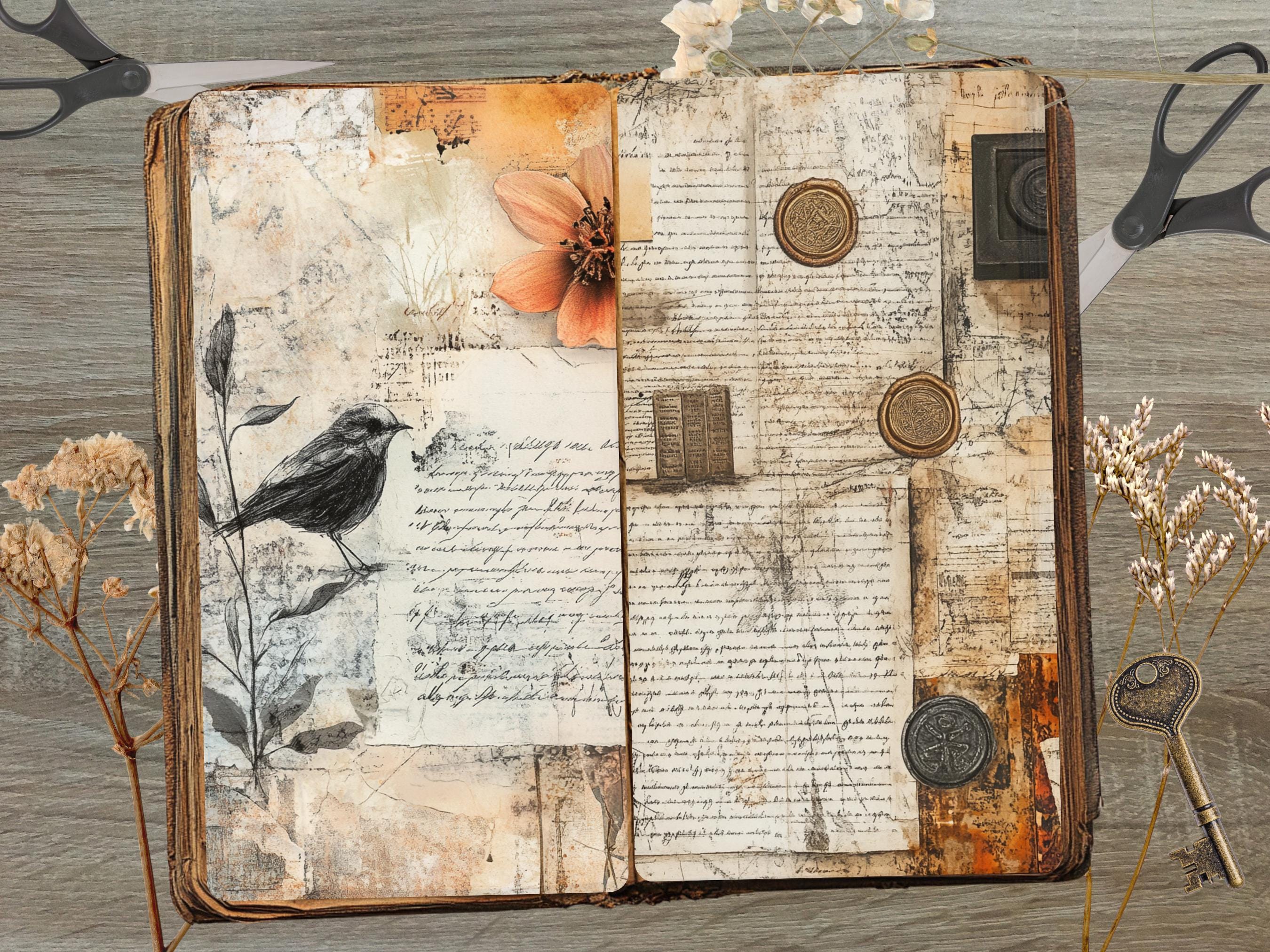 Gothic Halloween Junk Journal Pages Dark Grunge Ephemera Printable ...
