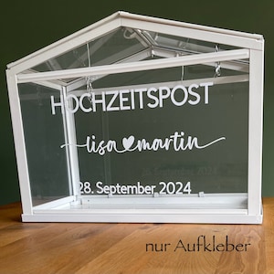 Aufkleber Hochzeitspost personalisiert