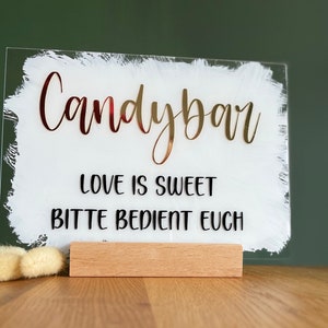 Acrylic sign | wedding | Candy bar | Guestbook | Gift table | Photobox | Emergency basket