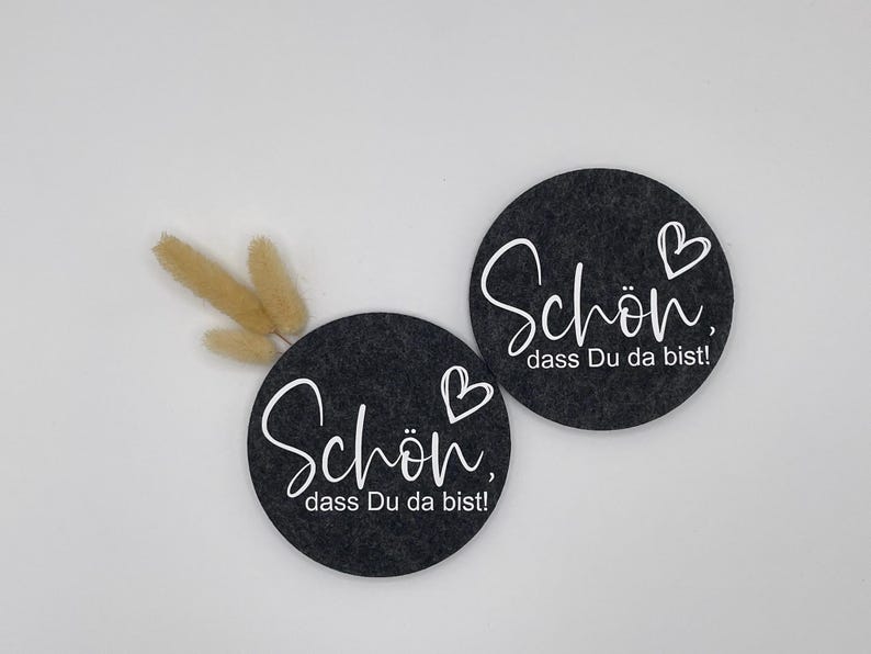 Elegant Felt Coaster it's Nice That You're Here Glass Coaster With