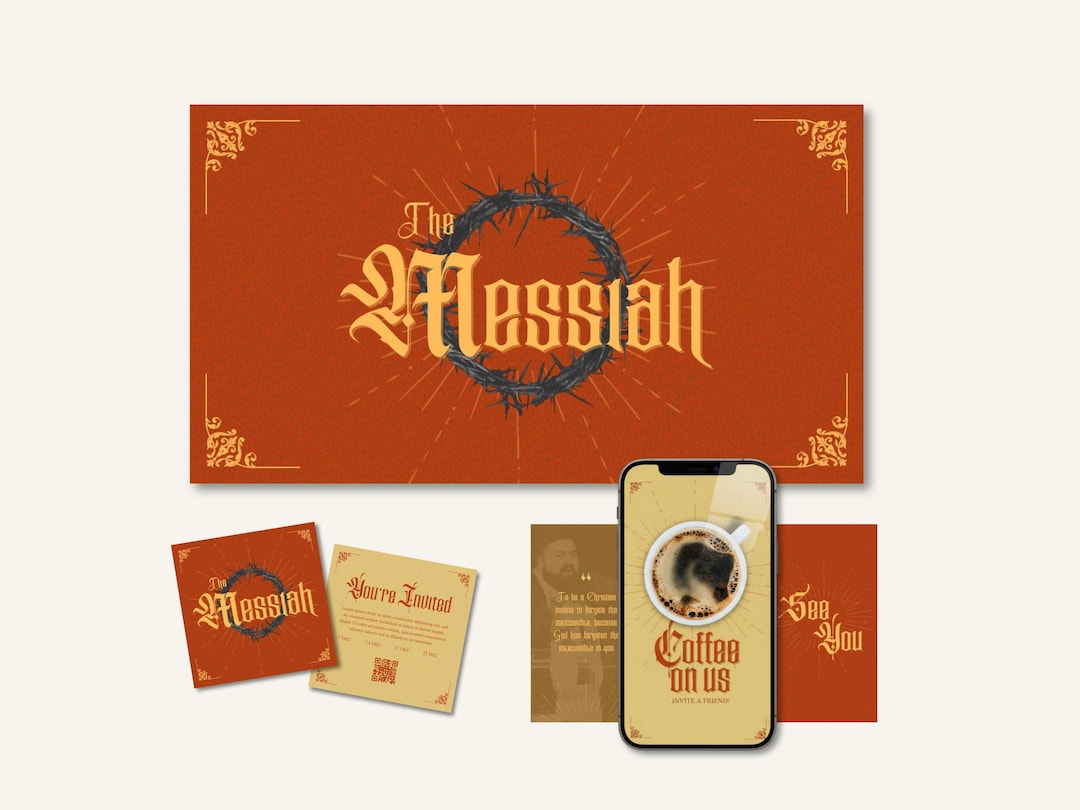 Messiah Template The Messiah Church Graphics: Canva Template Bundle (digital Download ...