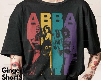 Retro ABBA Shirt, 2D Abba Band 1979 UK Tour Unisex Sweatshirt, Gift For Fan Shirt, 70s Abba Oversized Hoodie, Abba Concert Tee