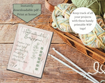 Printable Boho Wash Care Tags, Handmade Item Instructions (PDF)