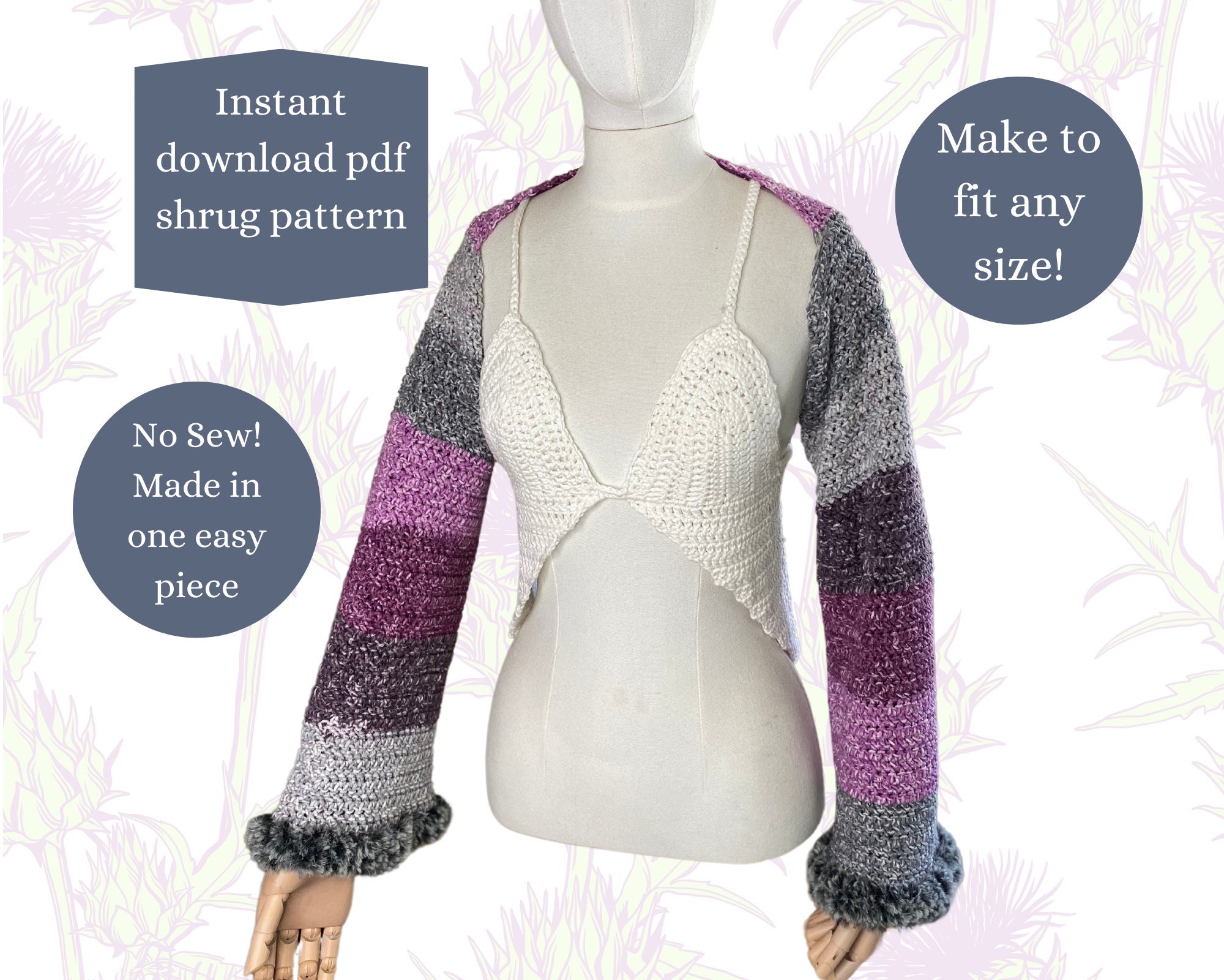 39 Crochet Shrug Patterns with Lace, Granny Squares, and Sleeves 5 Crochet Shrug Sleeves
