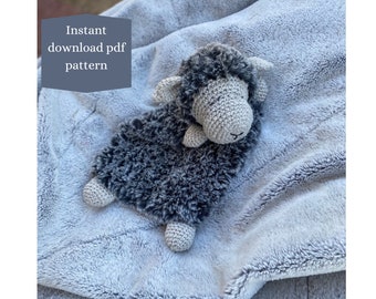 Patrón de manta de oveja tejida a crochet, corderito de peluche (patrón PDF)