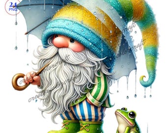 Rainy Day Gnome clipart, Cute gnomes clipart, Autumn Gnomes Clipart, Planner, Invitation, Umbrella Clipart,Fall Gnomes,Gnome with Rain Boots