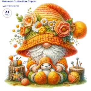 Clipart tricot, clipart au crochet, clipart nain, sublimation nain, journal indésirable, fabrication de cartes, professeur de couture, sublimation imprimable