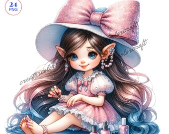 Esthetician Gnome Clipart, Beauty Gnome Png, Nail Tech Gnomes Png Sublimation Design Download, Nail Boss Png, Nail Technician Png, Kids