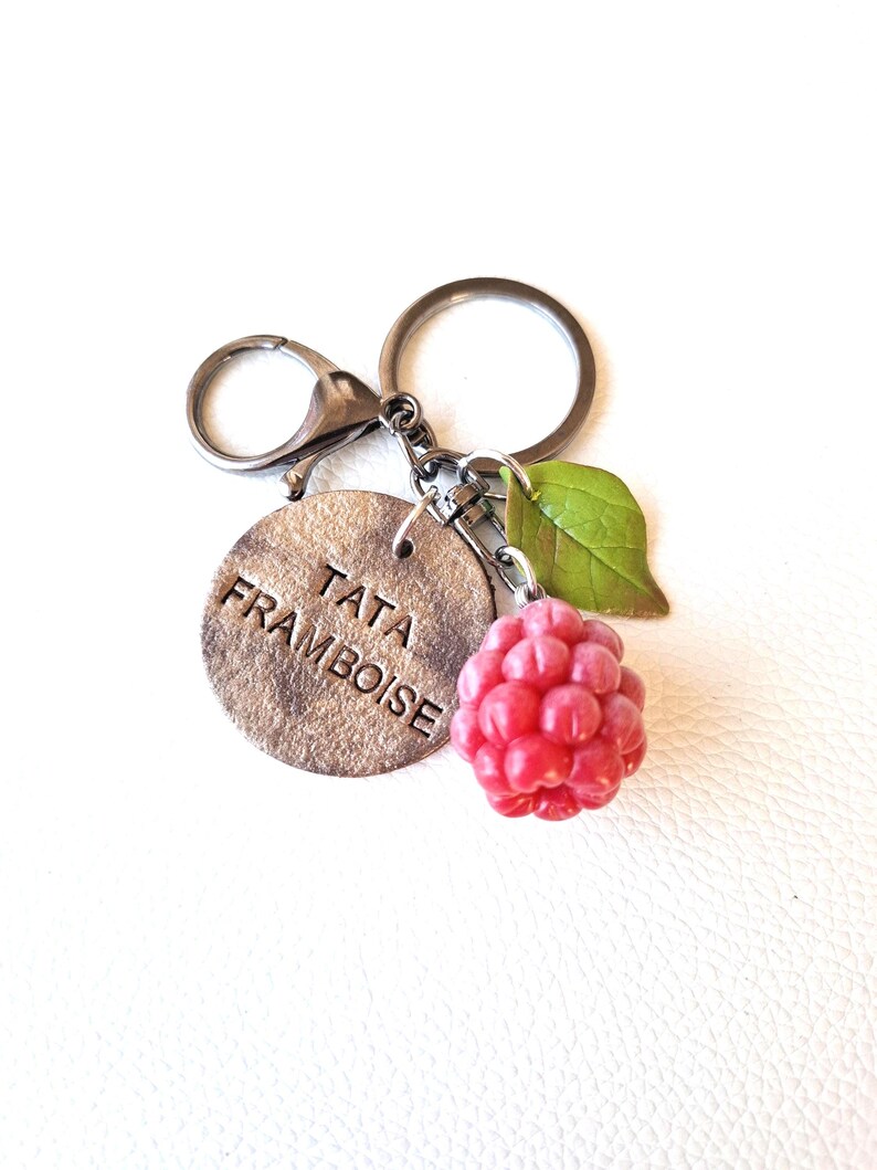 Handmade Big Raspberry Keychain, Raspberry Bag Charm, Berry Purse Charm ...