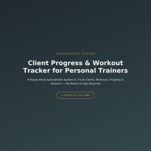 Client Progress & Workout Tracker for Personal Trainers | Excel Google Sheets Template | Coaching Business Spreadsheet PDF Guide
