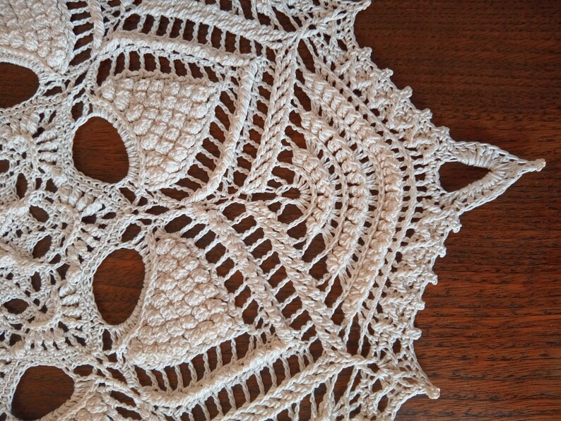 Crocheted, ivory colour, Tallulah doily image 2