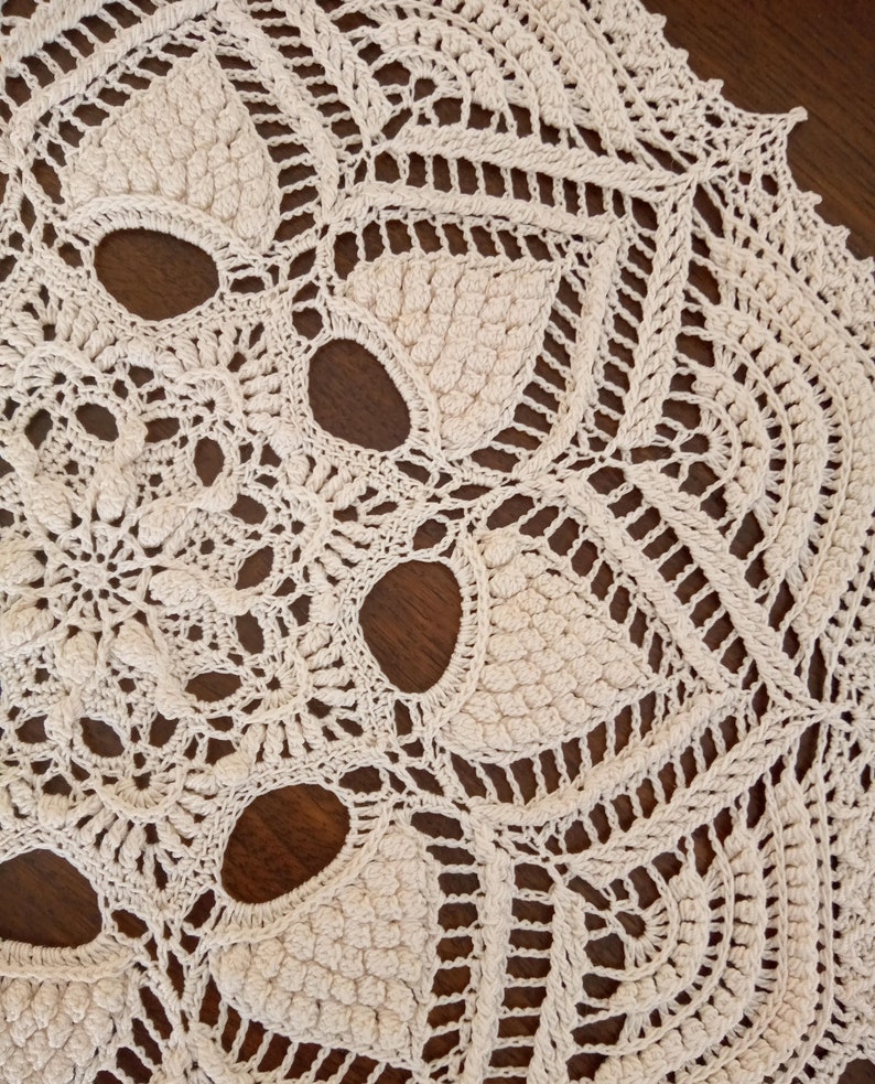 Crocheted, ivory colour, Tallulah doily image 3