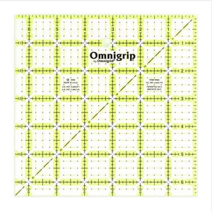 Omnigrip quadrado de 6,5 polegadas da Omnigrid Green Tint Quilting Ruler