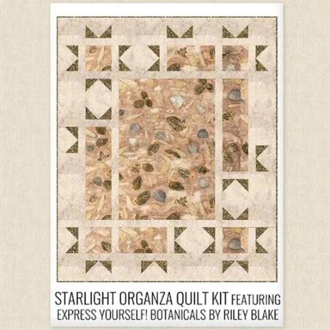 Starlight Riley Blake Pattern Botanicals Starlight Quilt Kit Featuring Expressions Batiks for Riley ...