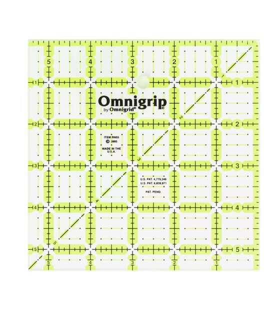 Omnigrid Quilt liniaal 4,5 x 4,5 inch (Bias Square) | Linialen - Inches