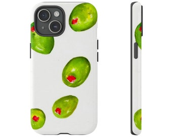 Cas difficiles | Coque de portable olive abstraite colorée