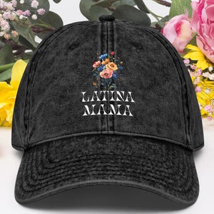 Latina Mama Vintage Cotton Twill Cap: Embroidered Latina Pride