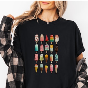 Retro Ice Cream Summer Shirt, Comfort Colors 90s Theme Heavyweight T-shirt, Popsicle Ice Cream Life Summer Tee, Festival Shirt
