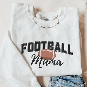 Personalized Football Mom Sweatshirt, Custom Football Mama Name Sweater, Cute Fall Shirt for Sports Mom, Crewneck Name Sweater for Her