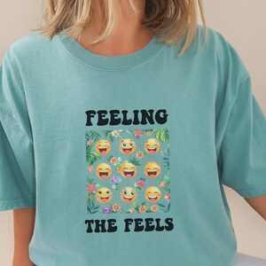 Comfort Colors Emoji Mental Health T-Shirt: Anxiety Awareness Tee