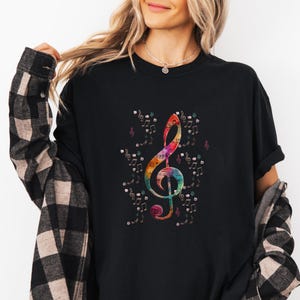 Music Notes Comfort Colors T-Shirt: Musician Gift