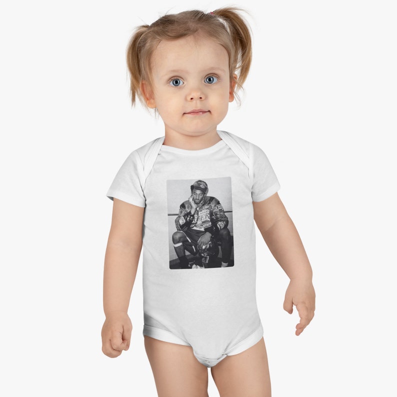 Kobe Bryant Faded Unisex Onesie® Organic Baby Bodysuit, Kobe Lovers, Mamba Gift for Parents image 2