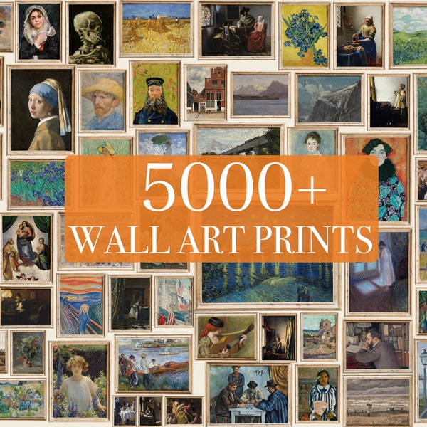 5000 Digital Wall Art Prints Digital Download Printable High Resolution Vintage Modern Home Decor Style Vincent Van Gogh Claude Monet