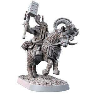 Zwerge - Pandemonium Trazdak Darkbane Auf Feuer Ziege - 32 MM