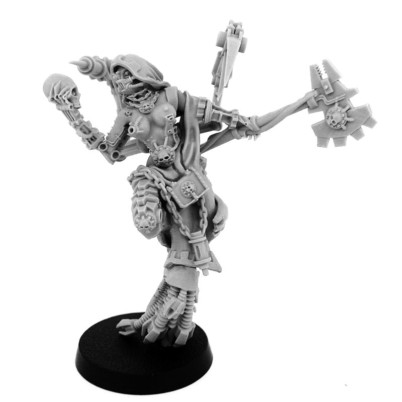 Mechanic Adept Female Tech Priest Skull Keeper (48Mm)