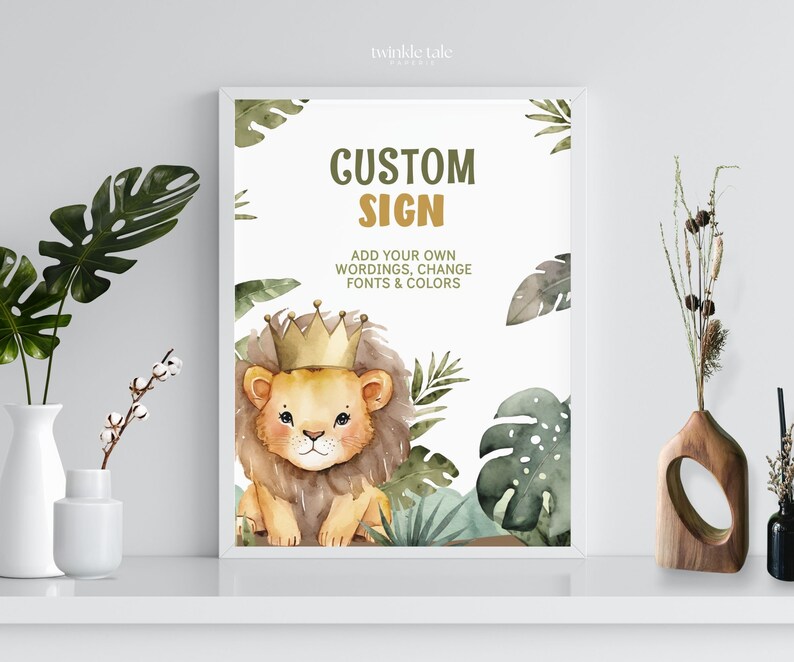 Safari Birthday Thank You Tag Birthday Favor Tag Editable Favor Tag