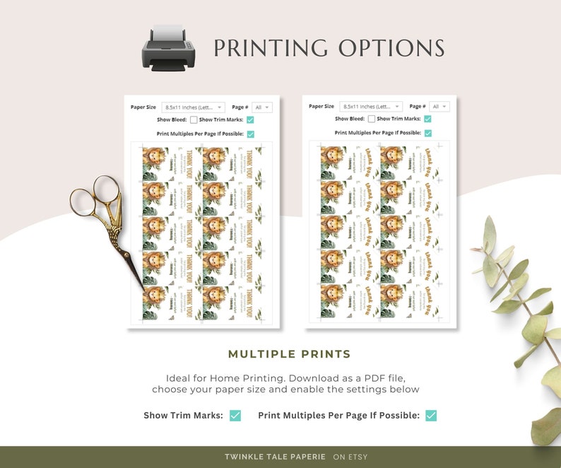 Safari Birthday Thank You Tag Birthday Favor Tag Editable Favor Tag