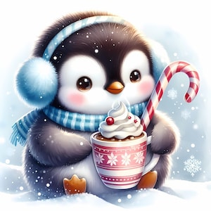 Cute Christmas Animal Clipart, 10 JPEG Holiday Animal Graphics, Winter Animal Art for Sublimation, High-Res Festive Clipart Set