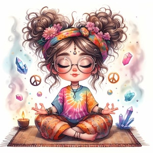 Watercolor Quirky Girl Clipart: Funny Woman Art, Sublimation Graphics (12 JPEGs & SVGs)