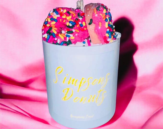 Simpsons Donut/ Smells like fresh backed donuts/ Coconut Soy Wax