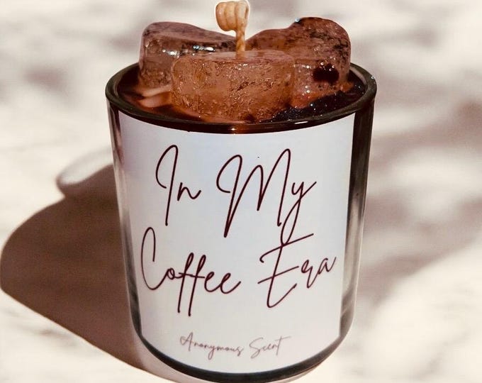 Coffee Candle | Iced Latte Coffee Scented Handmade Candle | Coffee Scented Candle with Ice| Cafe de la ojalá