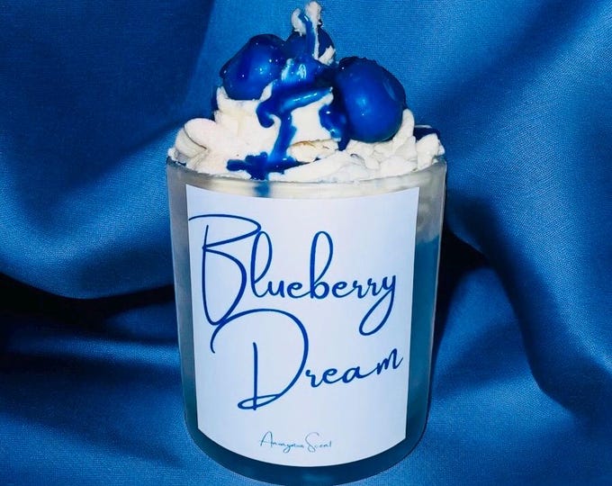 Blueberry Dream/ Coconut soy wax/ dessert candle/Whipped Candle/Scented Candle