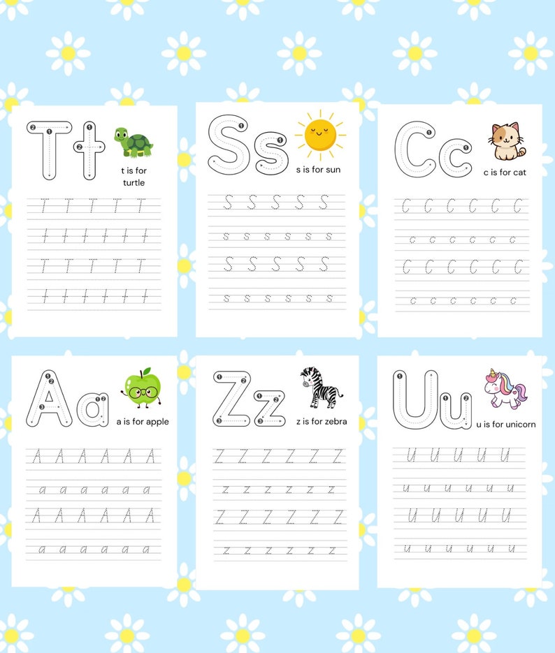 26 ABC Phonics Tracing Sheets Etsy