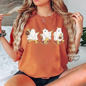 Retro Pooh Ghost Halloween Shirt, Winnie The Pooh Halloween Shirt, Spooky Season Shirt, Pooh Shirt, Cute Fall Shirt, Halloween Shirt