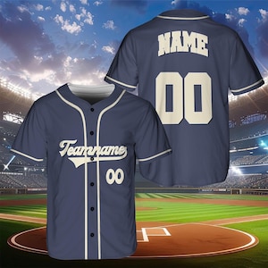 Personalized Vintage Team Name And Number Baseball Jersey, Custom Baseball Jersey Shirt, Baseball Jersey Uniform For Baseball Fans Lovers