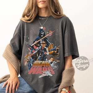 Retro Star Wars Comfort Colors Shirt, Star Wars Shirt, Star Wars A New Hope Faded Shirt, Starwars Disneyland Shirt, Disney Family Shirts