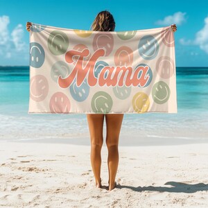 RETRO Multi Style personalized gifts, Beach Towel With Name, Birthday Vacation Gift, girl gift