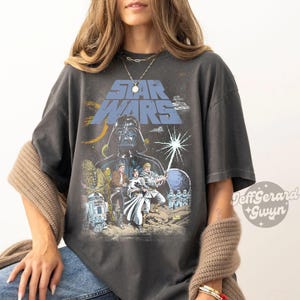 Vintage Star Wars Comfort Colors Shirt, Star Wars Shirt, Star Wars A New Hope Faded Shirt, Starwars Disneyland Shirt, Disney Family Shirts