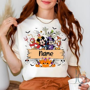 Disney Halloween Mickey And Friends Shirt, Custom Name Matching Family Trip Shirt, Mickey&#39;s Not So Scary Halloween Party