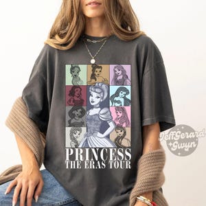 Retro Princess The Eras Tour Comfort Colors Shirt, Princess Tour Shirt, Disney Shirt, Disney Princess Shirt, Princess Eras Tour Shirt