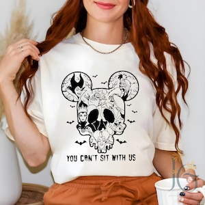 Halloween You Can’t Sit With Us Shirt, Disney Villains Halloween T-Shirt, Cruella Ursula Maleficent Sweatshirt, Disneyland Witches Trip Tees