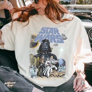 Vintage Star Wars Comfort Colors Shirt, Star Wars Shirt, Star Wars A New Hope Faded Shirt, Starwars Disneyland Shirt, Disney Family Shirts