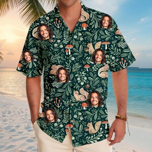 Custom Face Hawaiian Shirts Personalized Men Hawaiian Button Up Shirts Custom Face Shirts Summer Gifts Anniversary, Birthday, Vacation Gifts